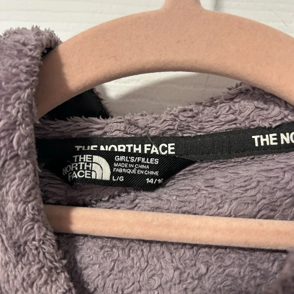 GIRLS YOUTH The North Face Oso Hooded Jacket Large 14/16 Zip Hoodie Ashen Purple